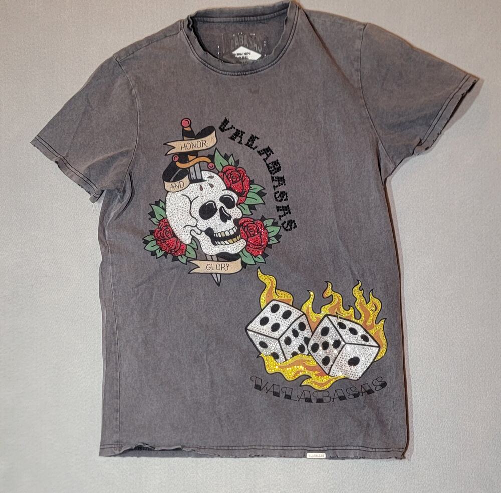 VALABASAS Tatshop5 Vintage Graphic Tee Dark Gray XS
